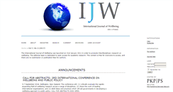 Desktop Screenshot of internationaljournalofwellbeing.org